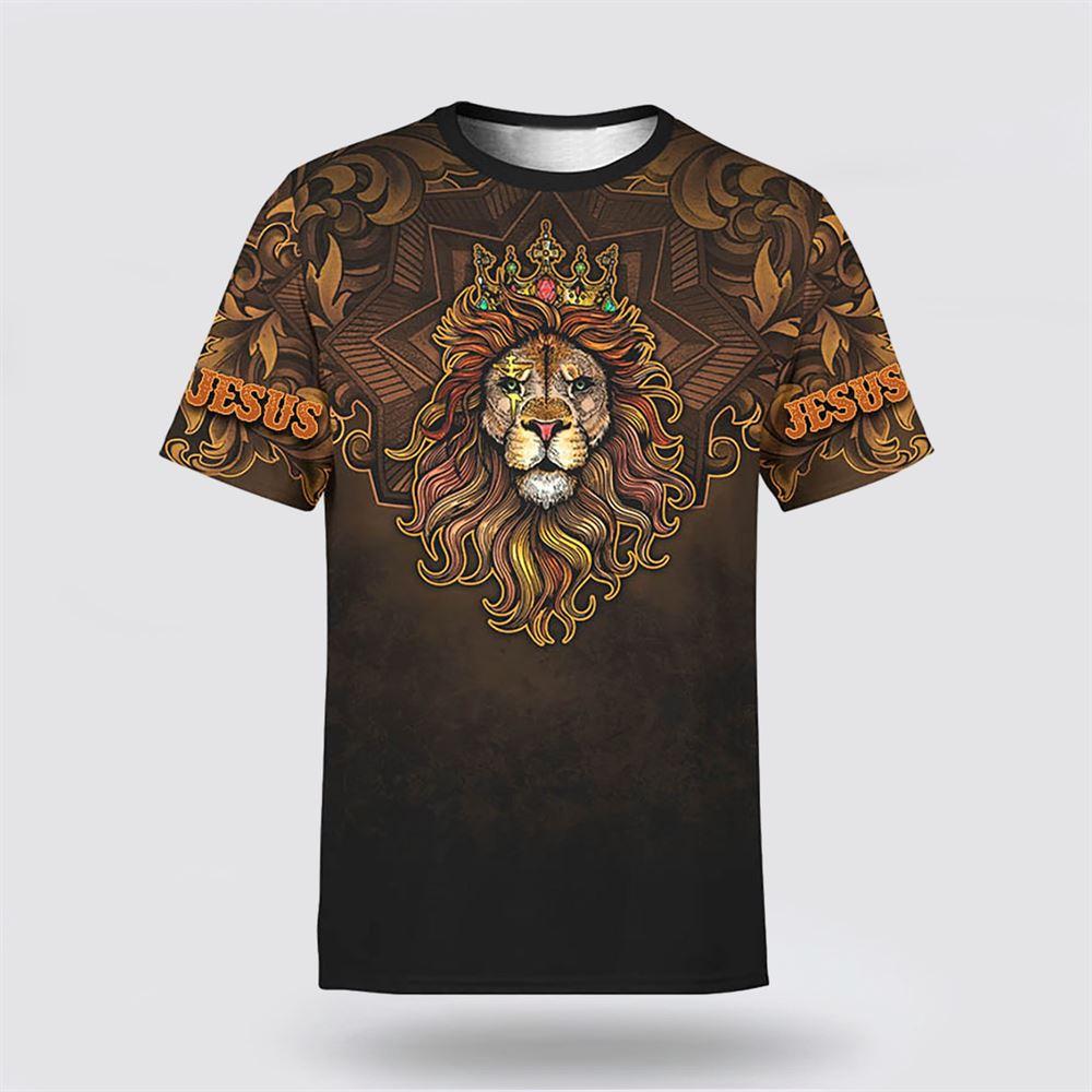Jesus Lion Jesus Is My Savior All Over Print 3D T Shirt – Gifts For Christian Friends