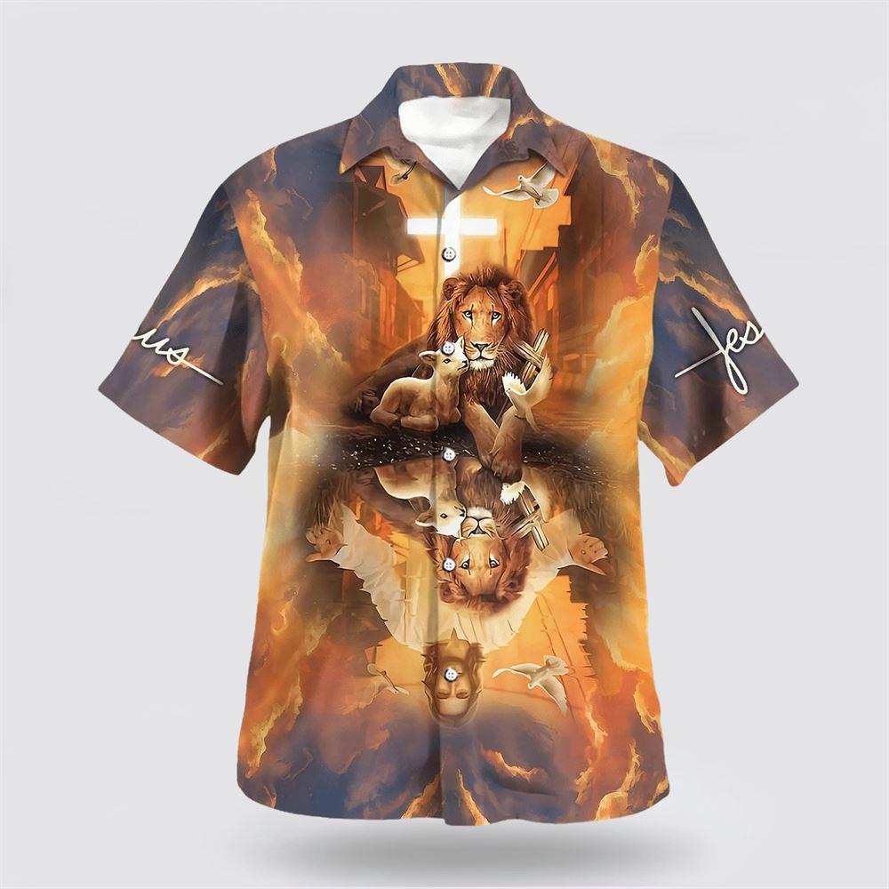 Jesus Lion King And Lamb Cross Hawaiian Shirts – Gifts For People Who Love Jesus