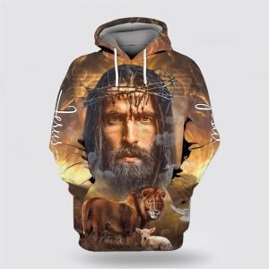 Jesus Lion Lamb Dove All Over Print&hellip;