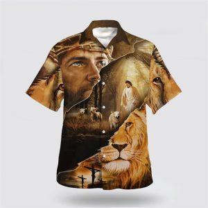Jesus Lion Lamb Of God Hawaiian Shirts&hellip;