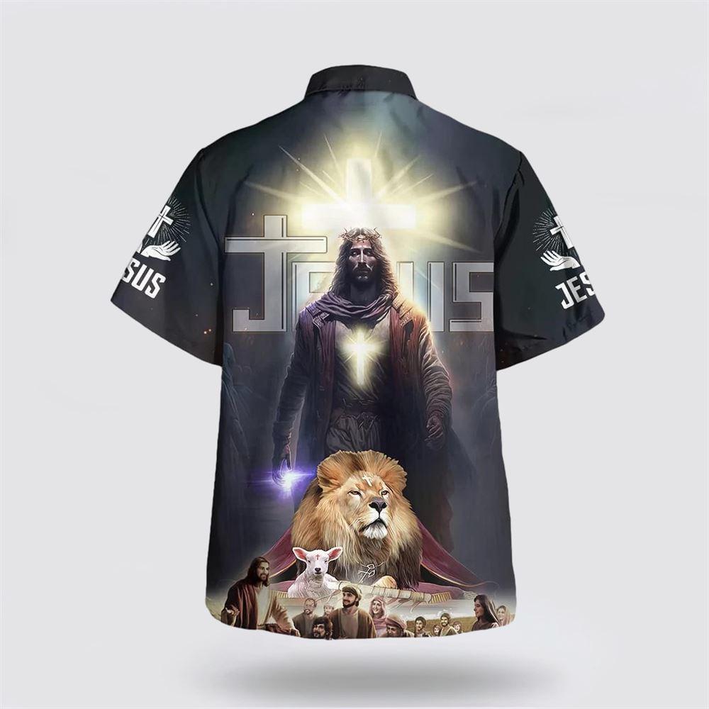 Jesus Lion Lamb With Disciples Hawaiian Shirts – Gifts For People Who Love Jesus