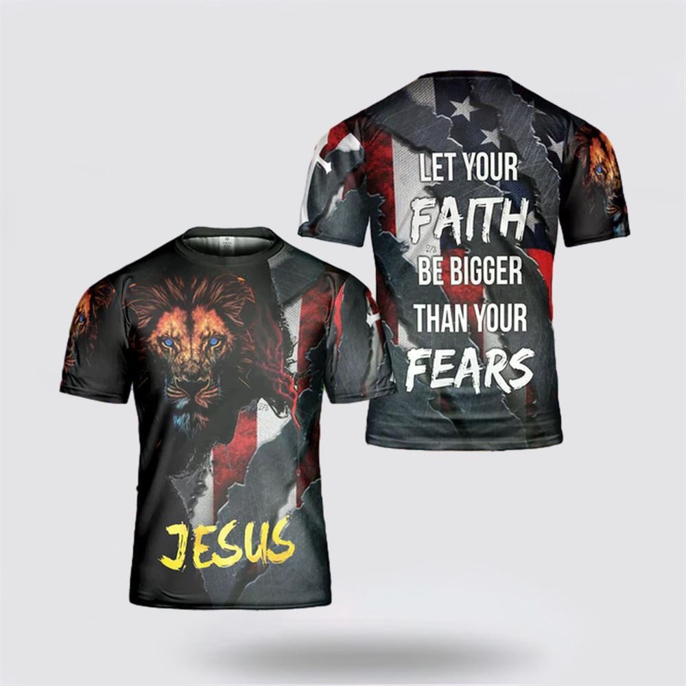 Jesus Lion Of Judah Let’s Your Faith Be Bigger Than Your Fears Jesus Christ Christian – Gifts For Christians