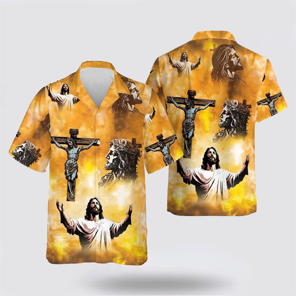 Jesus On The Cross Hawaiian Shirt – Gifts For Christians