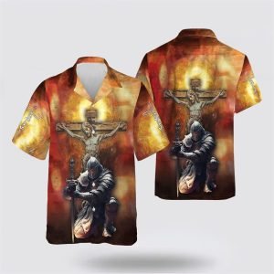 Jesus On The Cross Warrior Hawaiian Shirt&hellip;