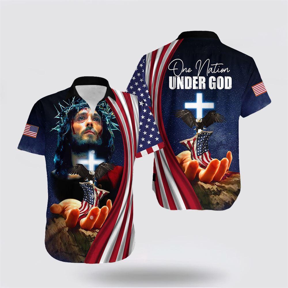 Jesus One Nation Under God Hawaiian Shirt Clothing American Flag Christian Mens Clothing – Gifts For People Who Love Jesus Jesus One Nation Under God Hawaiian Shirt Clothing American Flag Christian Mens Clothing – Gifts For People Who Love Jesus