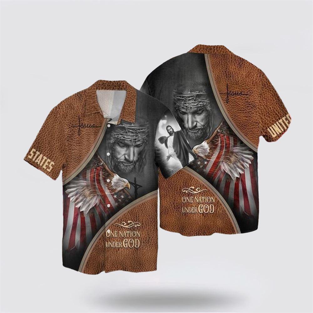 Jesus One Nation Under God United States Hawaiian Shirt – Gifts For People Who Love Jesus