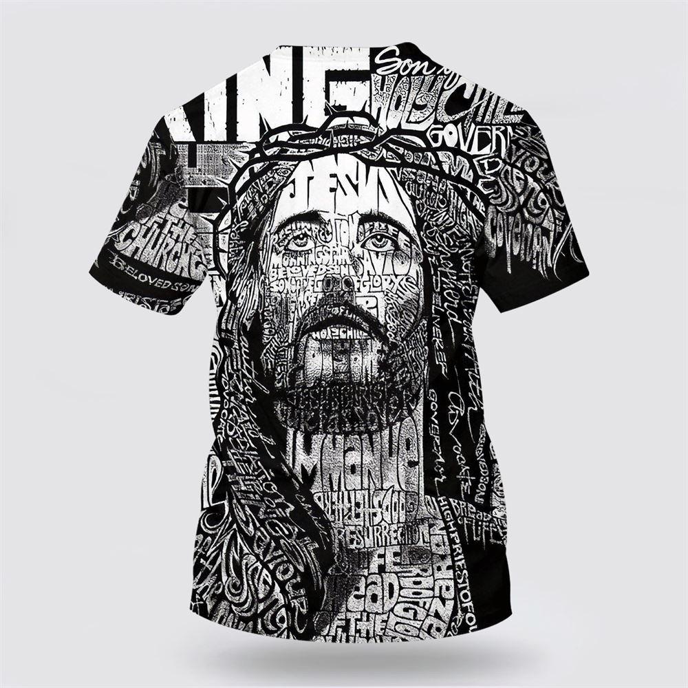 Jesus Portrait All Over Print 3D T Shirt – Gifts For Christian Friends