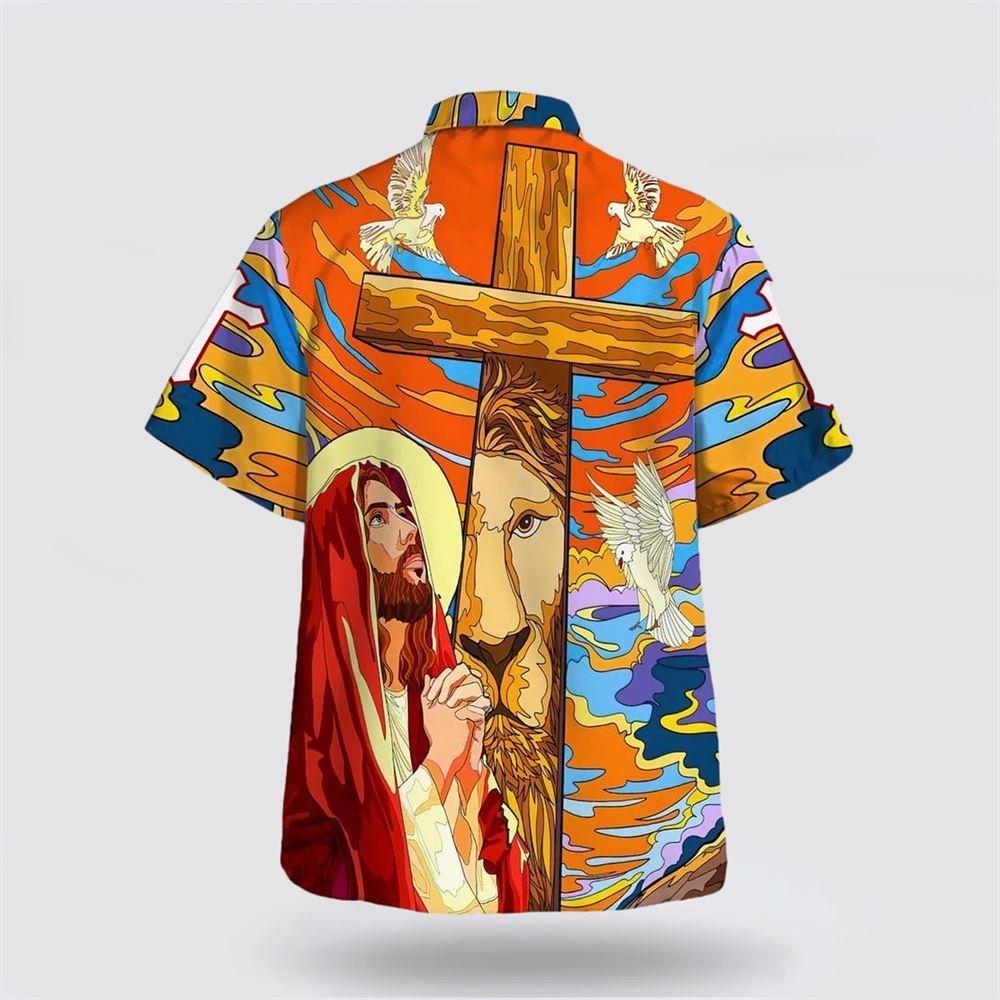 Jesus Prayer Lion Cross Hawaiian Shirts For Men – Gifts For Jesus Lovers Jesus Prayer Lion Cross Hawaiian Shirts For Men – Gifts For Jesus Lovers