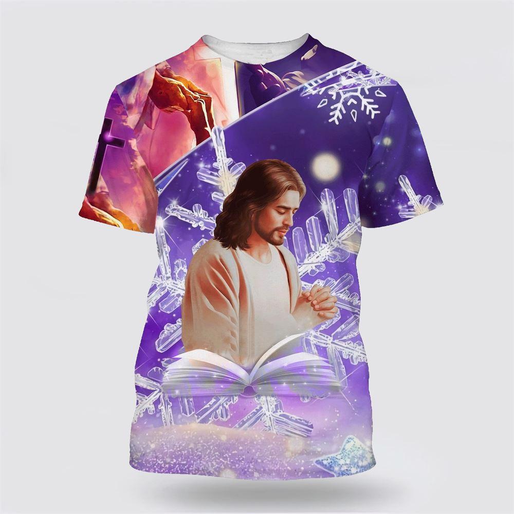 Jesus Prayer To The Holy Spirit All Over Print 3D T Shirt – Gifts For Christian Friends