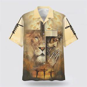 Jesus Praying Lion Of Judah Christian Cross&hellip;