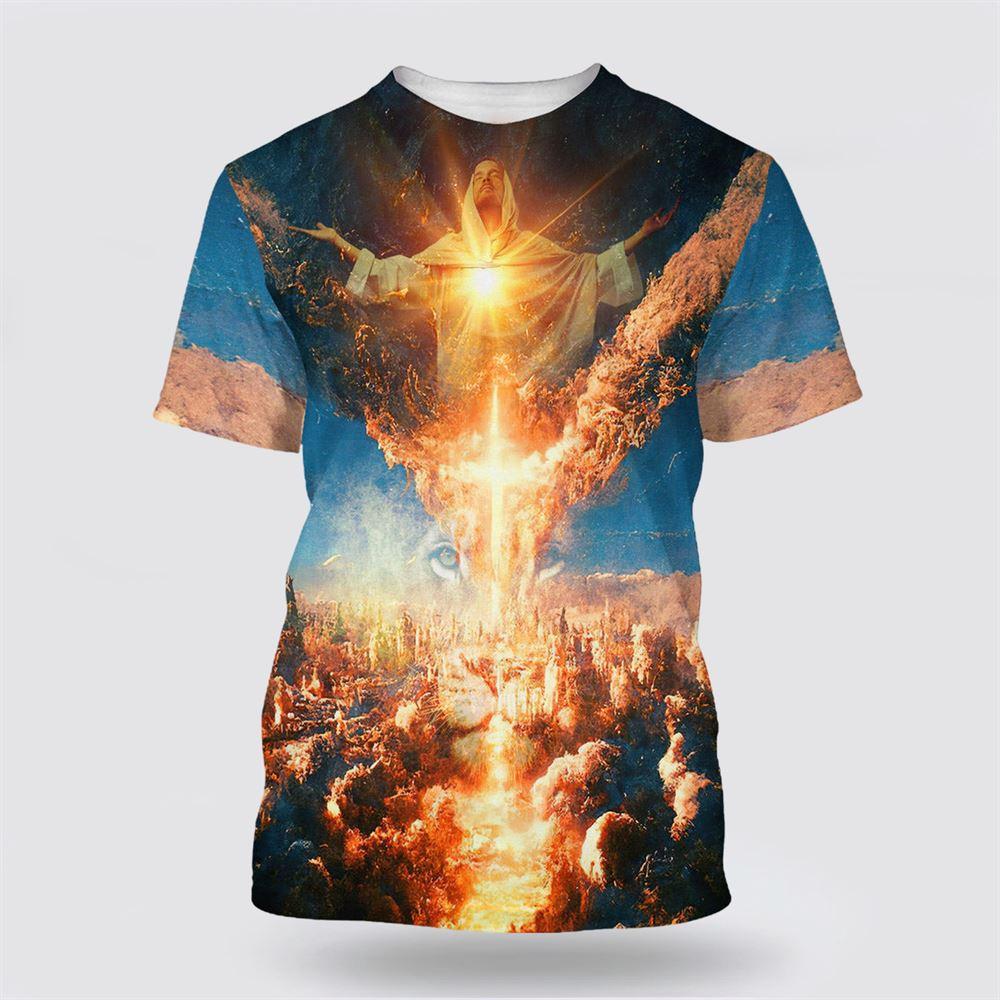Jesus Put Out His Hands All Over Print 3D T Shirt – Gifts For Christian Friends