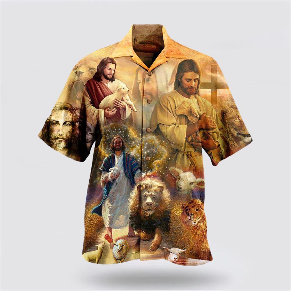 Jesus Saves Animals And Loves Animals Hawaiian Shirt – Gifts For Jesus Lovers