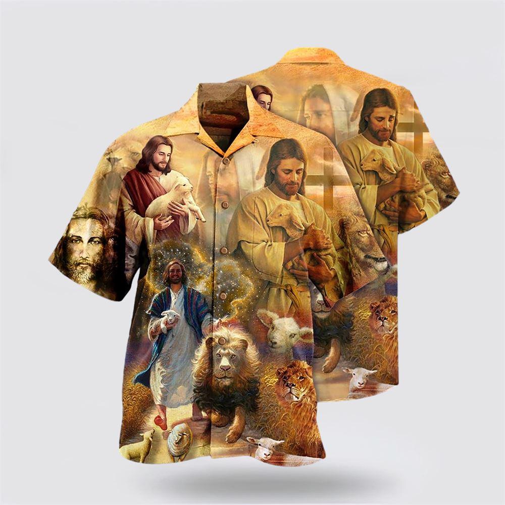 Jesus Saves Animals And Loves Animals Hawaiian Shirt – Gifts For Jesus Lovers