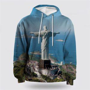 Jesus Statue All Over Print 3D Hoodie&hellip;