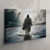 Jesus Walks On The Water Canvas Art – Christian Wall Art Decor – Jesus Christ Canvas