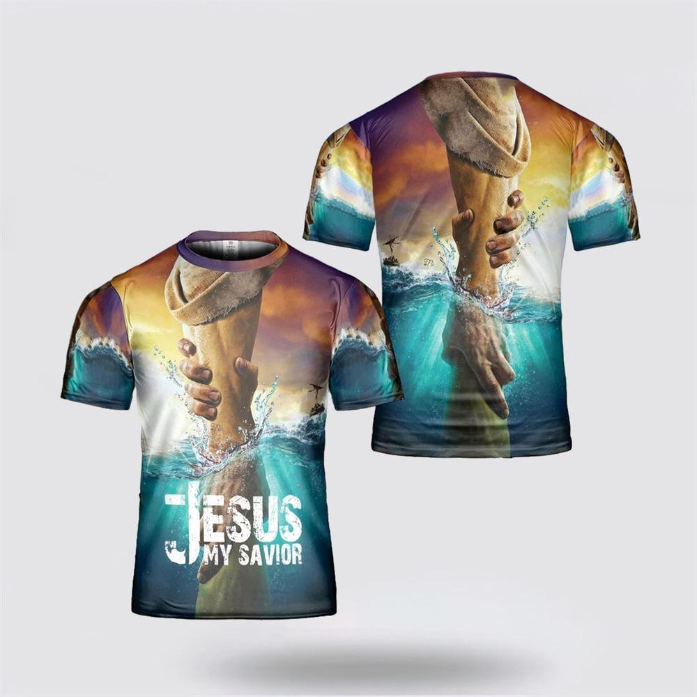 Jesus Water Take My Hand Jesus Is My Savior All Over Print 3D T Shirt – Gifts For Christian Friends Jesus Water Take My Hand Jesus Is My Savior All Over Print 3D T Shirt – Gifts For Christian Friends