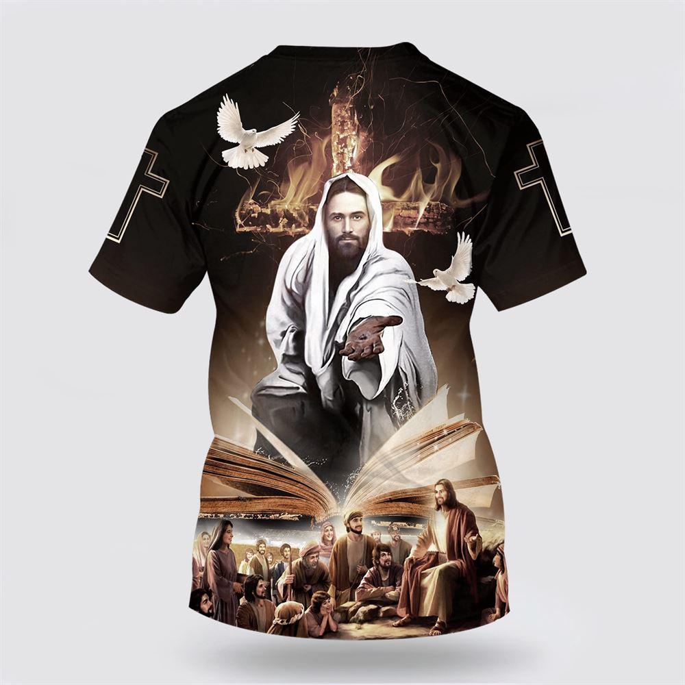 Jesus With His Disciples All Over Print 3D T Shirt – Gifts For Christian Friends Jesus With His Disciples All Over Print 3D T Shirt – Gifts For Christian Friends