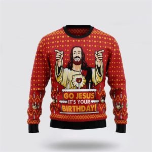 Jesus’s Birthday Ugly Christmas Sweater For Men&hellip;