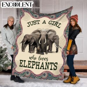 Just A Girl Who Loves Elephants Fleece&hellip;