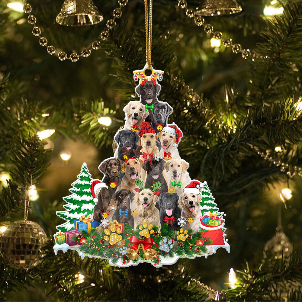 Labrador Full The Christmas Tree-Two Sided Christmas Plastic Hanging Ornament – Christmas Decor Labrador Full The Christmas Tree-Two Sided Christmas Plastic Hanging Ornament – Christmas Decor