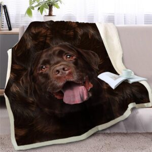 Labrador Retriever Face Fleece Throw Blanket –&hellip;