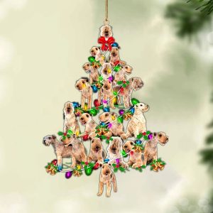 Lakeland Terrier-Christmas Tree Lights-Two Sided Christmas Plastic&hellip;