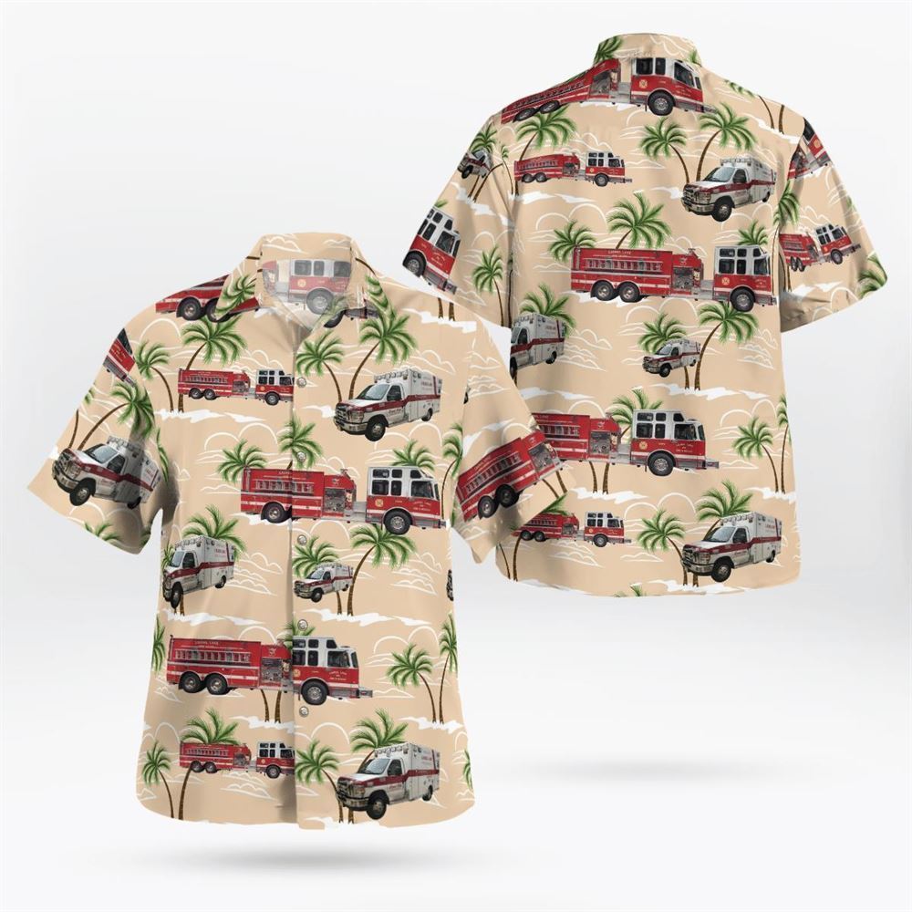 Laurel Lake Fire & Rescue Company, Millville, NJ Hawaiian Shirt – Gifts For Firefighters In Millville, NJ