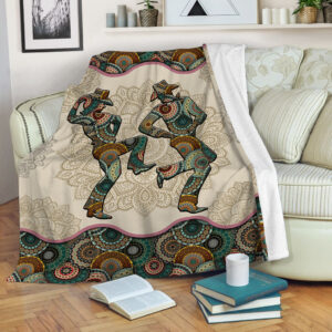 Line Dance Vt Vintage Mandala Fleece Throw&hellip;