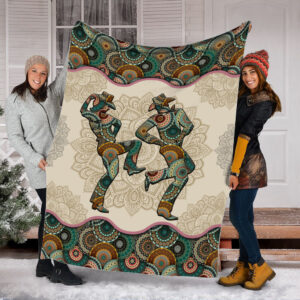 Line Dance Vt Vintage Mandala Fleece Throw&hellip;