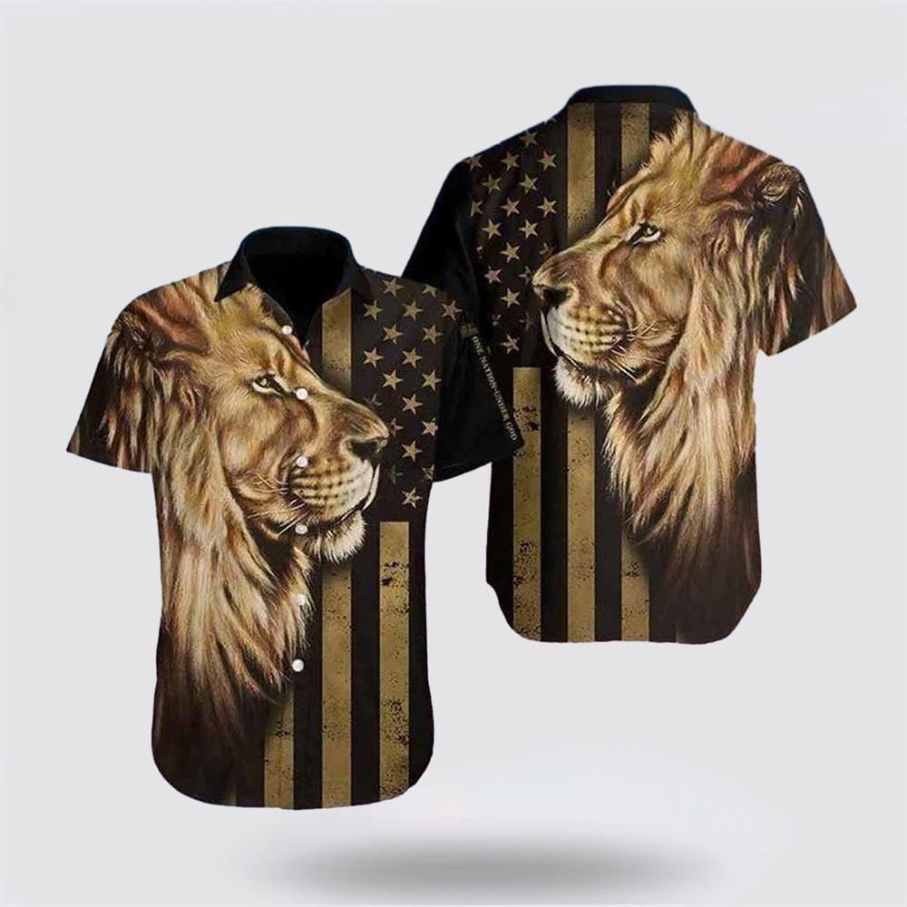 Lion American Flag Hawaiian Shirt – Gifts For Jesus Lovers Lion American Flag Hawaiian Shirt – Gifts For Jesus Lovers