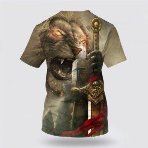 Lion Golden Knight All Over Print 3D T Shirt Gifts For Christian Friends 2 bg152s.jpg