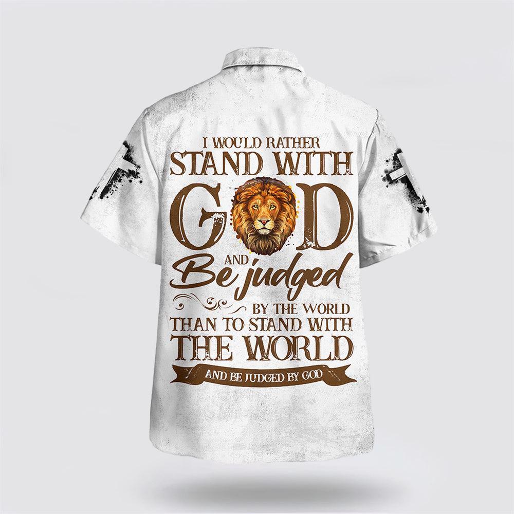 Lion I Would Rather Stand With God Hawaiian Shirts – Gifts For Jesus Lovers Lion I Would Rather Stand With God Hawaiian Shirts – Gifts For Jesus Lovers