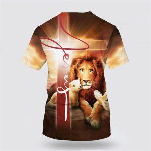Lion Lamb And A Dove All Over Print 3D T Shirt Gifts For Christian Friends 2 zk9r8z.jpg