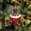 Lhasa Apso In Snow Pocket Christmas Ornament – Gifts For Pet Lovers – Flat Acrylic Dog Ornament