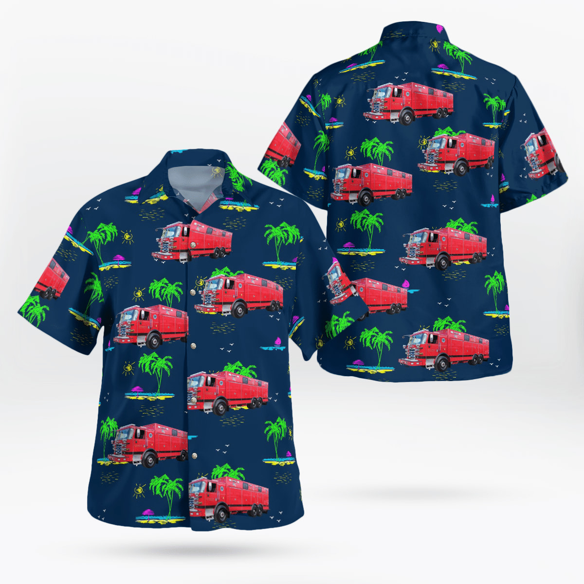 Mahwah, NJ, Mahwah Fire Department Hawaiian Shirt – Gifts For Firefighters In Mahwah, NJ