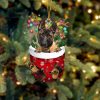 Miniature Pinscher  In Snow Pocket Christmas Ornament – Flat Acrylic Dog Ornament