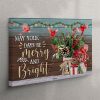 Merry Be Your Christmas Peaceful Be Your Home Canvas Wall Art – Christian Wall Art Canvas
