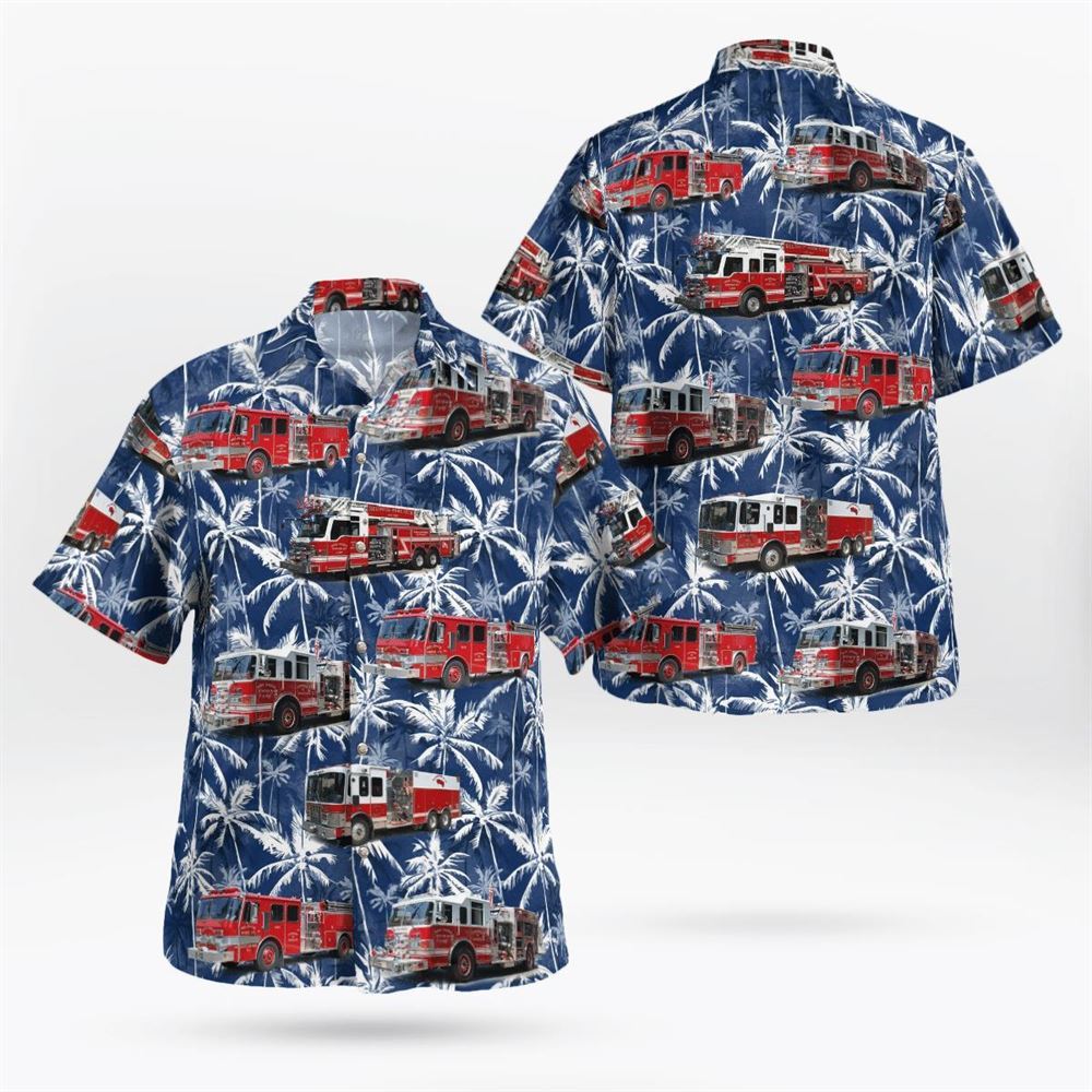 Mays Landing, New Jersey, Mays Landing Volunteer Fire Company Reliance Hose Company Hawaiian Shirt – Gifts For Firefighters In Mays Landing, NJ