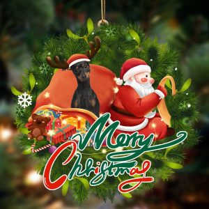 Miniature Pinscher Santa & Dog Hanging Christmas&hellip;