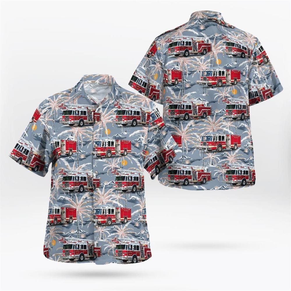 Mohegan Lake, NY, Lake Mohegan Fire Department Hawaiian Shirt – Gifts For Firefighters In Mohegan Lake, NY