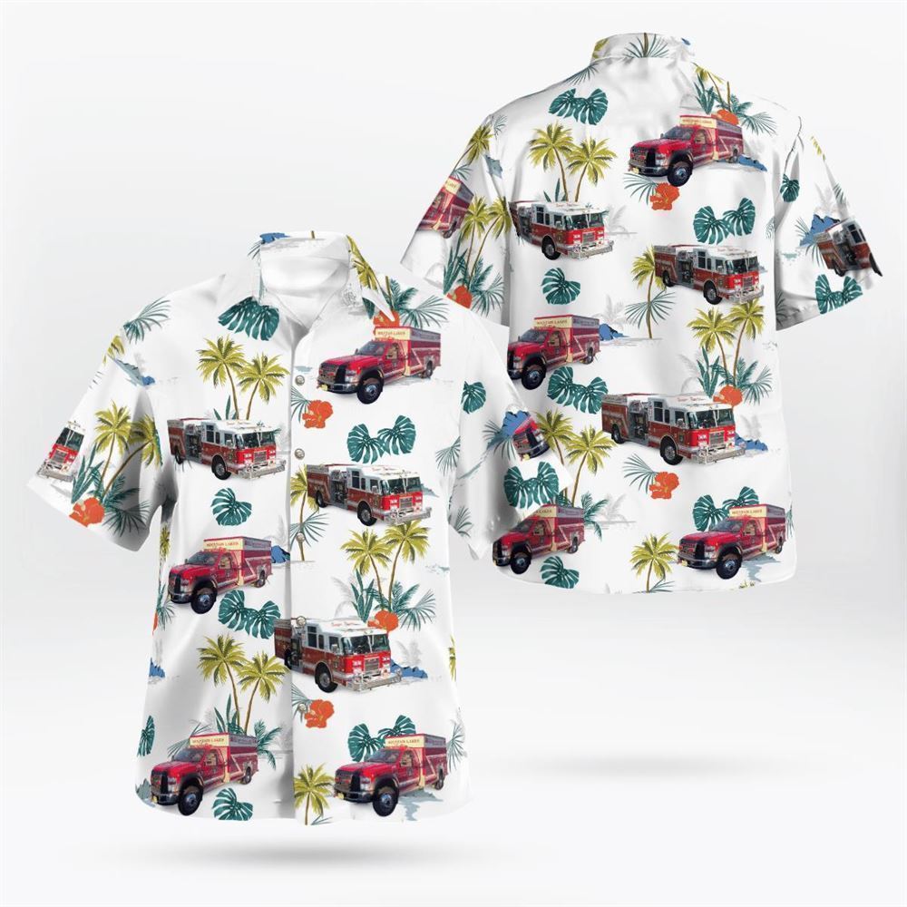 Mtn. Lakes Vol Fire Department, Mountain Lakes, NJ Hawaiian Shirt – Gifts For Firefighters In Mountain Lakes, NJ