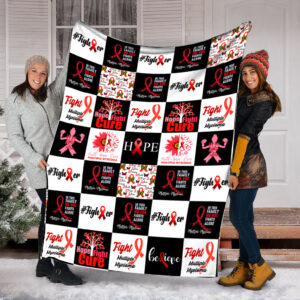 Multiple Myeloma Pattern Caro Fleece Throw Blanket&hellip;