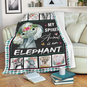 My Spirit Animal Is An Elephant Fleece&hellip;