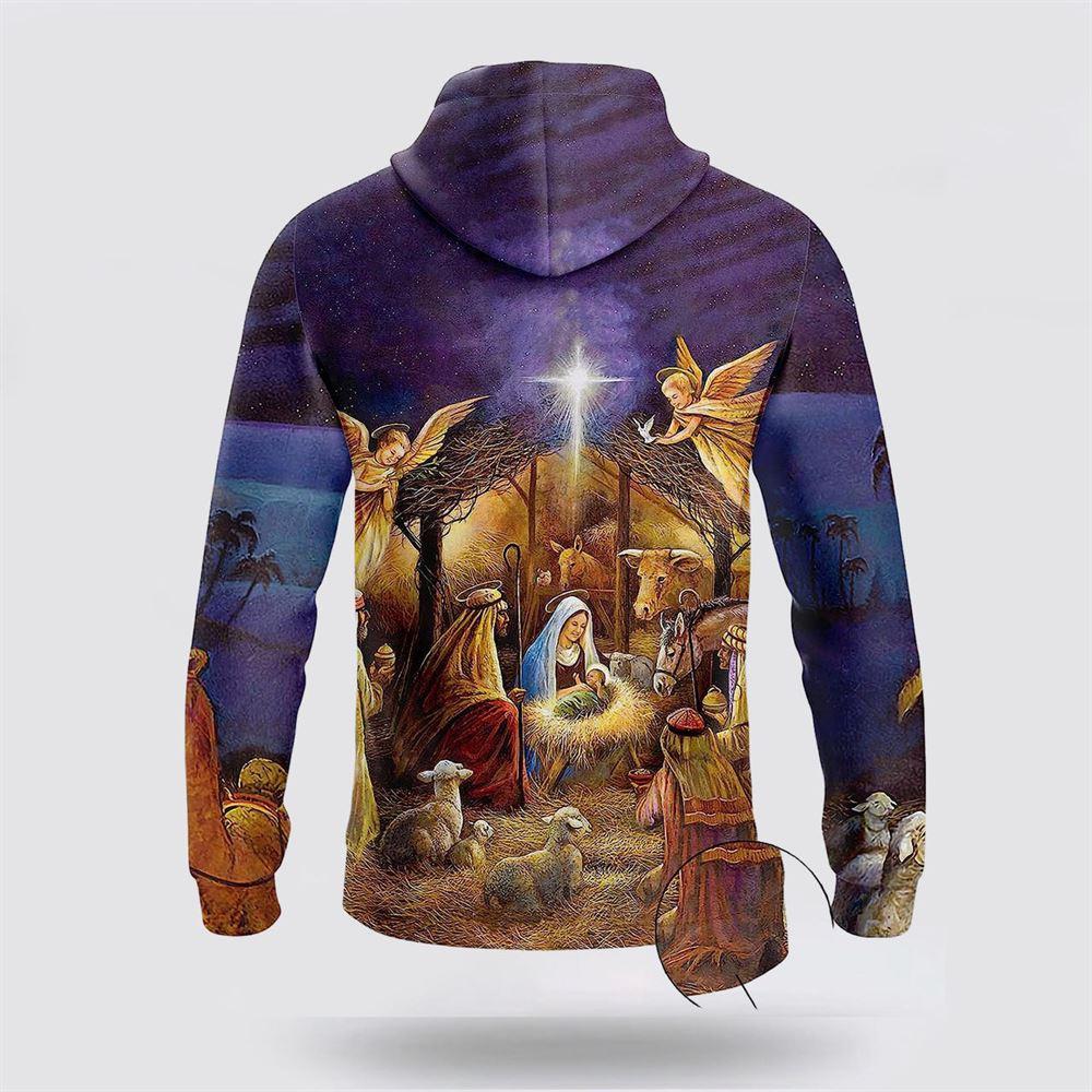 Nativity Scene All Over Print 3D Hoodie – Gifts For Christians
