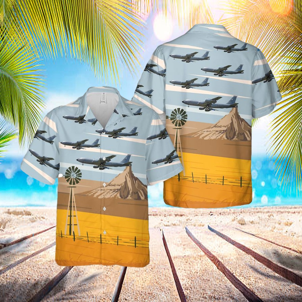 Nebraska Air National Guard 173d Air Refueling Squadron Boeing Kc-135 Stratotanker Hawaiian Shirt – Hawaiian Outfit For Men
