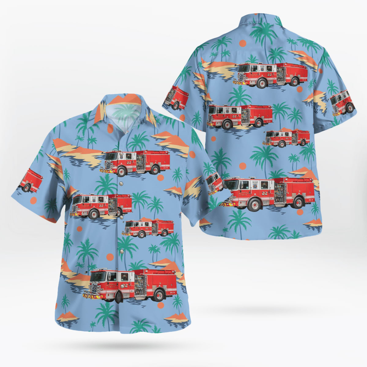 New Glasgow, NS, Canada, New Glasgow Fire Dept – Station 33 Hawaiian Shirt – Gifts For Firefighters In New Glasgow, NS