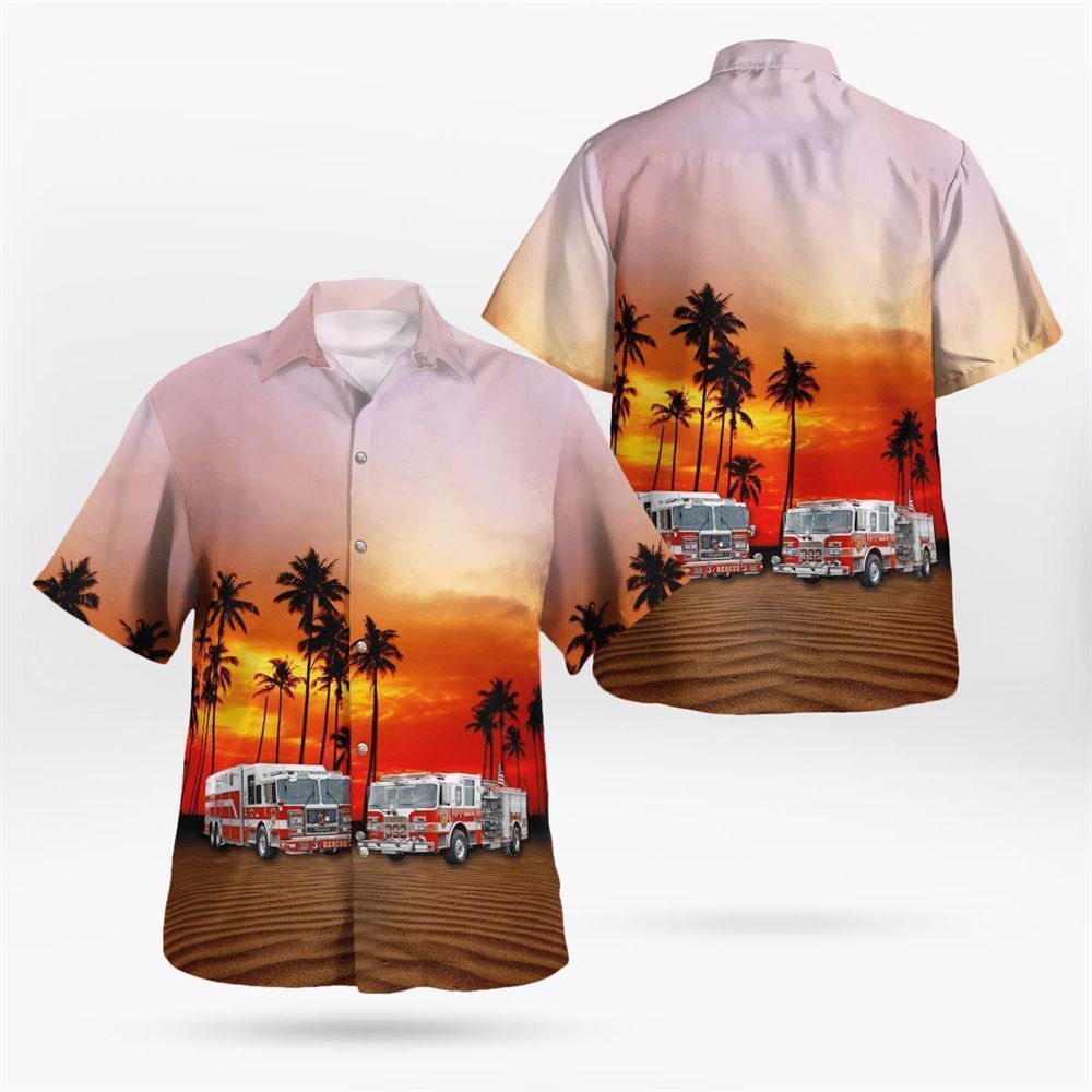 New Holland, Pennsylvania, Garden Spot Fire Rescue (GSFR39) Hawaiian Shirt – Gifts For Firefighters In New Holland, PA