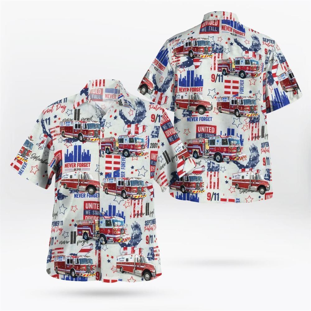 New Kent Fire-Rescue, New Kent, Virginia Hawaiian Shirt – Gifts For Firefighters In New Kent, VA