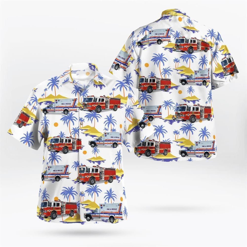 New Market Fire & Rescue, New Market, Virginia Hawaiian Shirt – Gifts For Firefighters In New Market, VA