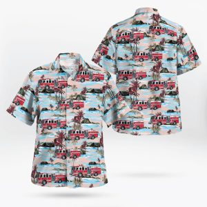 New York, Ossining Fire Department Hawaiian Shirt&hellip;